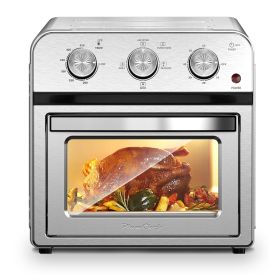 13QT Air Fryer Toaster Oven, Healthy Oil-Free Cooking, Multifunctional Convection Contertop Oven, Adjustable Time, Temp Control, Stainless Steel (Option: PROGA13S)